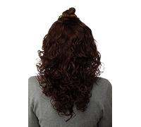 WIG ME UP - Postiche mi-perruque clip-in extension capillaire 7 clips volumineuse bouclée brun acajou env. 40 cm de long & 25 cm de large H9312-33