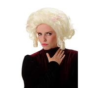 WIG ME UP - PT0039-K613 Perruque Dame Halloween Carnaval Blond Platine crêpée Boucles Baroque Victorien Historique