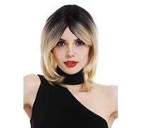 WIG ME UP - RGF-6701-DR613 perruque dames hauteur d'épaules carré long raie lisse dégradé noir blond