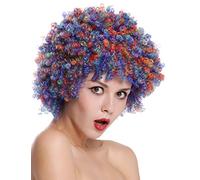 WIG ME UP - SZL-001-colorful Perruque Dame Homme Clown Afro Boucles Halloween Carnaval coloré