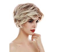 WIG ME UP - TYL-441-30T30/613 Perruque dames courte volumineuse raie brun rouge blond platine mèches