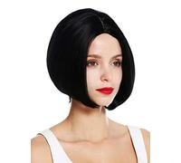 WIG ME UP - VK-54-1 Perruque dame courte carré long carré raie lisse noir