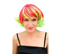 WIG ME UP VK Event Fashion - Wahou Perruque De Couleur Rouge Et Jaune, Style Disco, Idéal pour Soirée.