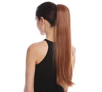 WIG ME UP - YZF-1094S-30 Postiche couette queue de cheval peigne et élastique/bandelette longueur 63 cm lisse brun cuivré