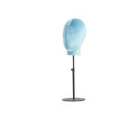 Wig Stand Tête de mannequin femme en tissu à monter soi-même for perruques et chapeaux Wig Display Holder(Sky blue)