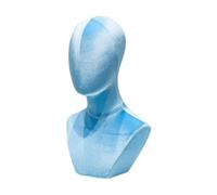 Wig Stand Tête de perruque, décoration d'intérieur, porte-chapeau, tête de mannequin polyvalente, porte-chapeau for lunettes, colliers, foulards, casque Wig Display Holder(Light Blue)