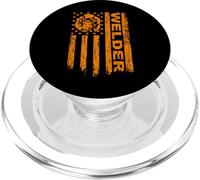 WIG Welder Soudeur Drapeau américain - Soudage Drapeau américain PopSockets PopGrip pour MagSafe