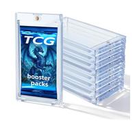 Wigearss 10 Pièces Étui à Cartes de Collection pour Pokémon Booster Pack, avec Fermeture Magnétique et Protection UV, Boîte de Rangement en Acrylique Compatible avec Pokémon Booster Pack