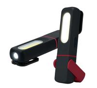 Wigearss 2 Pièces Lampe de Travail Rechargeable, Lampe de Poche COB, 4 Modes d'Éclairage avec Base Magnétique et Crochet, Lampe de Travail LED Portable pour Réparation, Garage, Camping