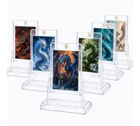 Wigearss 6 Pièces Etui à Cartes de Collection avec Fermeture Magnétique pour Cartes de Jeu 35PT avec Supports, Compatibles avec les Cartes Magic, TCG, MTG, Baseball, Coins Diamantés, Sportives