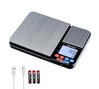 Wigearss Balance de Cuisine Numérique, 10kg/1g et 500g/0,01g de Précision, Double Plateforme, 7 Unités de Pesée, Balance Alimentaire de Haute Précision avec Écran LCD Rétroéclairé, Fonction Tare