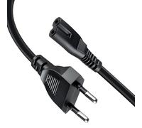 Wigearss Câble d'alimentation EU Plug C7 Bipolaire 2 Câble pour PS5 / PS4 / PS3 / Xbox Série X/S, Xbox One X/S, 1.5m, Noir