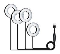 Wigearss Lámpara para Plantas, 4 Lampes LED de Croissance à Spectre Complet, Minuterie 3H/9H/12H, 3 Modes d'éclairage et 10 Niveaux de Luminosité pour Petites Plantes d'Intérieur et d'Extérieur
