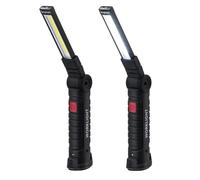 Wigearss Lampe de Travail Domestique, Lampe de Poche LED Rechargeable, 5 Modes d'Éclairage, Base Magnétique et Crochet Intégré, COB Baladeuse LED Ultra Lumineuse pour d'urgenc, Garage, Camping