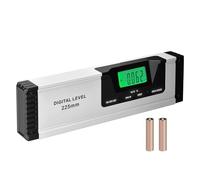 Wigearss Niveau Magnétique Numérique, Aiguille de Biseau avec Base Magnétique, Écran LED et Rétroéclairage, Inclinomètre Numérique pour Menuiserie, Bâtiment, 225 mm
