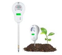 Wigearss Testeur de Sol 6 en 1, Testeur d’Humidité/Fertilité/pH/Température/Luminosité/Humidité Ambiante, Sonde Détachable