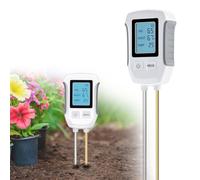 Wigearss Testeur de Sol pH 3 en 1, Mesure de Température et Capteur Hygromètre, Testeur de Sol Acide-Base avec Affichage LCD Rétroéclairé, Compatible avec Pelouse/Ferme/Jardin