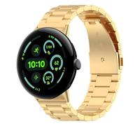 Wigento Bracelet de montre en métal pour Google Pixel Watch 4/3/2/1 41 mm, fermeture rapide, réglable, respirant, doré