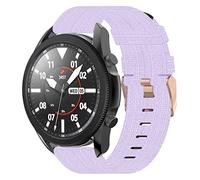 Wigento Bracelet de rechange en nylon tissé et silicone pour Samsung Galaxy Watch 6/5/4 40 44 mm/Watch 5 Pro 45 mm/Watch 6/4 Classic 43 47 mm/42 46 mm - Violet clair