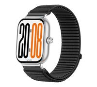 Wigento Bracelet en nylon pour Honor Watch X5, fermeture , élastique, réglable, respirant, confortable (noir)