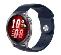 Wigento Bracelet en silicone pour Huawei Watch GT Runner 2, réglable, ergonomique, doux et confortable, bracelet de montre ajusté (bleu foncé)