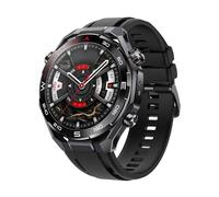 Wigento Bracelet en silicone pour Huawei Watch Ultimate 2, respirant, réglable, confortable, facile à changer, bracelet de montre flexible (noir)