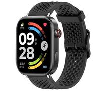 Wigento Bracelet en silicone pour Xiaomi Redmi Watch 6 - Réglable - Couleur - Noir