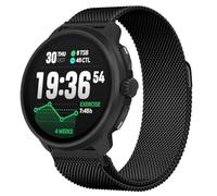 Wigento Bracelet magnétique milanais en acier inoxydable pour Suunto Race 2 - Noir
