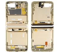 Wigento Cadre central pour Samsung Galaxy Z Flip 5G Or Cadre Middle Frame Boîtier Accessoires Pièce de rechange
