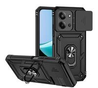 Wigento Camshield Coque hybride pour appareil photo coulissant Xiaomi Redmi 15C 5G / 4G Noir