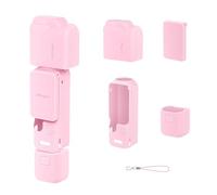 Wigento Coque de protection antichoc en silicone pour appareil photo DJI Osmo Pocket 4 Rose