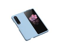 Wigento Coque de protection en silicone TPU pour Samsung Galaxy Z Fold4 Bleu clair