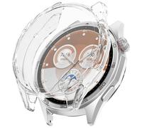 Wigento Coque de protection en TPU pour Huawei Watch GT 6 46 mm, cadre électroplaqué, transparent