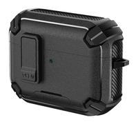 Wigento Coque de protection intégrale à 360° pour AirPods 4 + support de téléphone portable avec mousqueton militaire