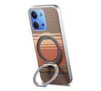 Wigento Coque magnétique pour Xiaomi Redmi 15C 4G / 5G, avec support rotatif MagSafe, protection complète de l'appareil photo, résistant aux chocs (Marron)