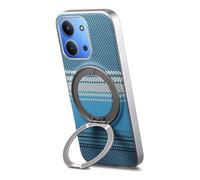 Wigento Coque magnétique pour Xiaomi Redmi 15C 4G / 5G, avec support rotatif MagSafe, protection complète de l'appareil photo, résistante aux chocs (bleu)