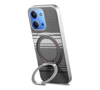 Wigento Coque magnétique pour Xiaomi Redmi 15C 4G / 5G, avec support rotatif MagSafe, protection complète de l'appareil photo, résistante aux chocs (noir)