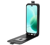 Wigento Étui de protection à rabat en cuir synthétique pour Honor 400 Lite - Texture verticale - Noir