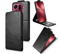 Wigento Étui de protection à rabat, magnétique, vertical, en cuir synthétique, pour Oppo Find X9 Pro, noir