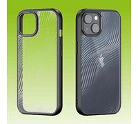 Wigento Étui de protection Aimo pour Apple iPhone 15 Plus en TPU + PC Noir