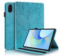 Wigento Étui de protection en cuir synthétique pour Honor Pad X9/X8 Pro Motif arbre Bleu