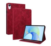 Wigento Étui de protection en cuir synthétique pour Honor Pad X9/X8 Pro Motif papillon Rouge