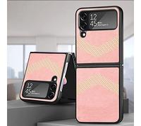 Wigento Étui de protection en cuir synthétique pour Samsung Galaxy Z Flip4 5G Motif V Rose