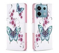 Wigento Étui de protection en cuir synthétique pour Xiaomi Poco M6 Pro 4G/Redmi Note 13 Pro 4G Motif 3
