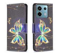 Wigento Étui de protection en cuir synthétique pour Xiaomi Poco M6 Pro 4G/Redmi Note 13 Pro 4G Motif 2
