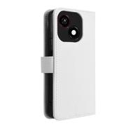 Wigento Étui de protection en cuir synthétique pour ZTE Blade A35e 4G Motif diamant avec compartiments pour cartes Blanc