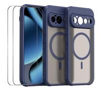 Wigento Étui de protection magnétique + 2 verres de protection pour Google | Ensemble de couverture complète, protection exacte de l'appareil photo, dos mat, cadre en TPU, coque arrière en polycarbonate