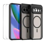 Wigento Étui de protection magnétique + 2 verres de protection pour Google | Ensemble de couverture complète, protection exacte de l'appareil photo, dos mat, cadre en TPU, coque arrière en polycarbonate