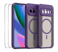 Wigento Étui de protection magnétique + 2 verres de protection pour Google | Ensemble de couverture complète, protection exacte de l'appareil photo, dos mat, cadre en TPU, coque arrière en polycarbonate