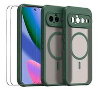 Wigento Étui de protection magnétique + 2 verres de protection pour Google | Ensemble de couverture complète, protection exacte de l'appareil photo, dos mat, cadre en TPU, coque arrière en polycarbonate